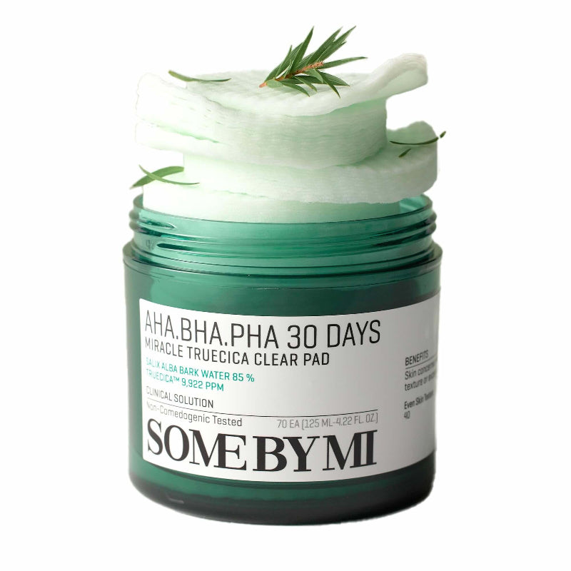 AHA, BHA, PHA 30 Days Miracle Truecica Clear Pad - Some by Mi
