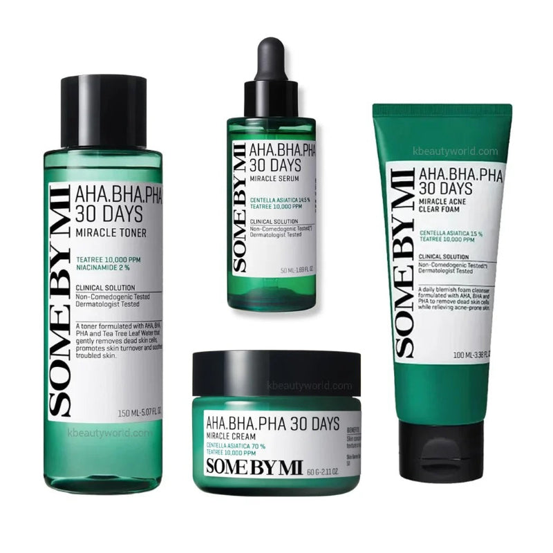 AHA, BHA, PHA 30 Days Miracle AC SOS Kit - Some By Mi