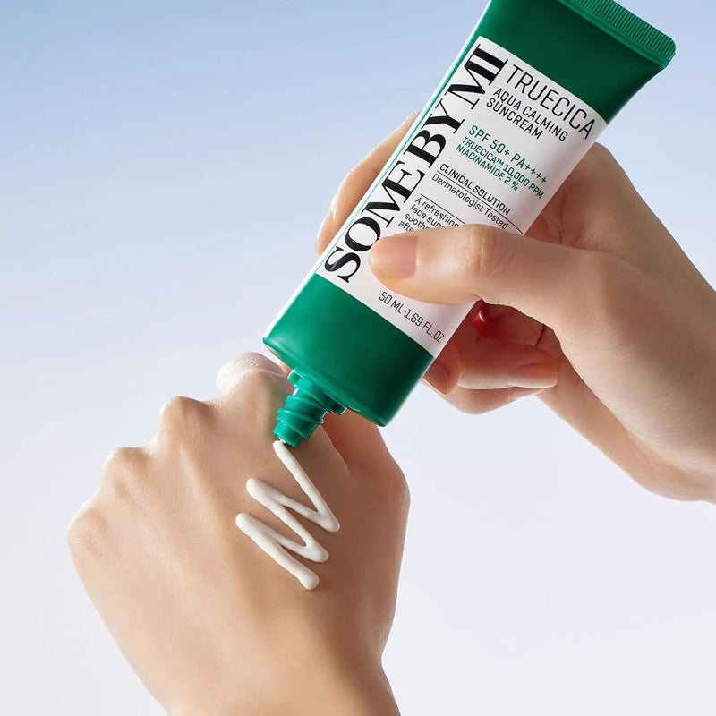 Truecica Aqua Calming Sun Cream - Some By Mi